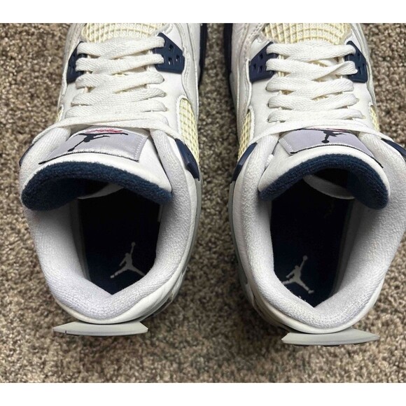Nike Air Jordan 4 Retro Midnight Navy Size 6.5 Youth (Size 8 Women's) - Picture 9 of 9